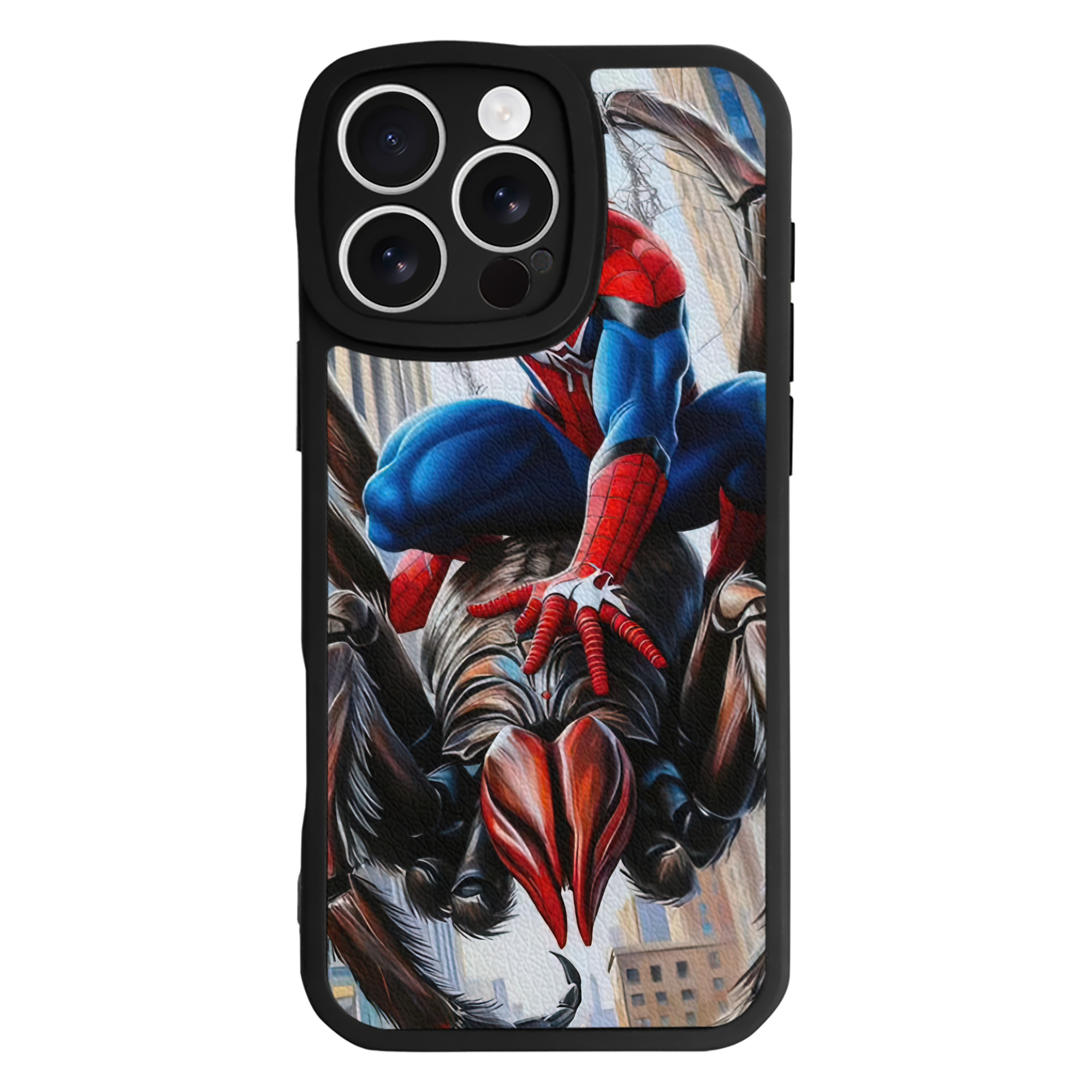 Spider Man スパイダーマン 【iPhone 16シリーズ対応】シリコンスマホケース（レザー調） 材質：シリコン